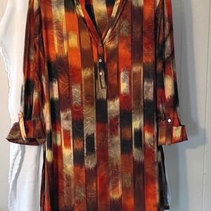 Cocomo Brown and Tan Blouse